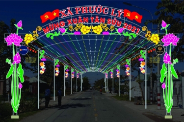 Thi công cổng chào đường phố trang trí led Sự kiện đường phố 