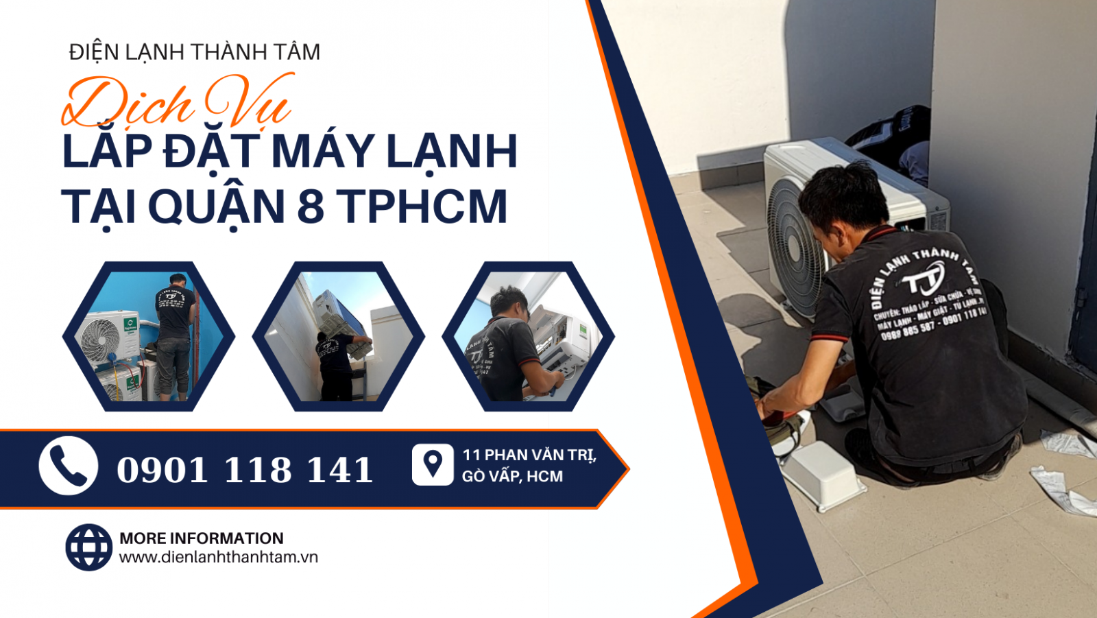 Dịch Vụ Lắp Đặt Và Di Dời Máy Lạnh Chuyên Nghiệp Tại Quận 8 Tp.hcm