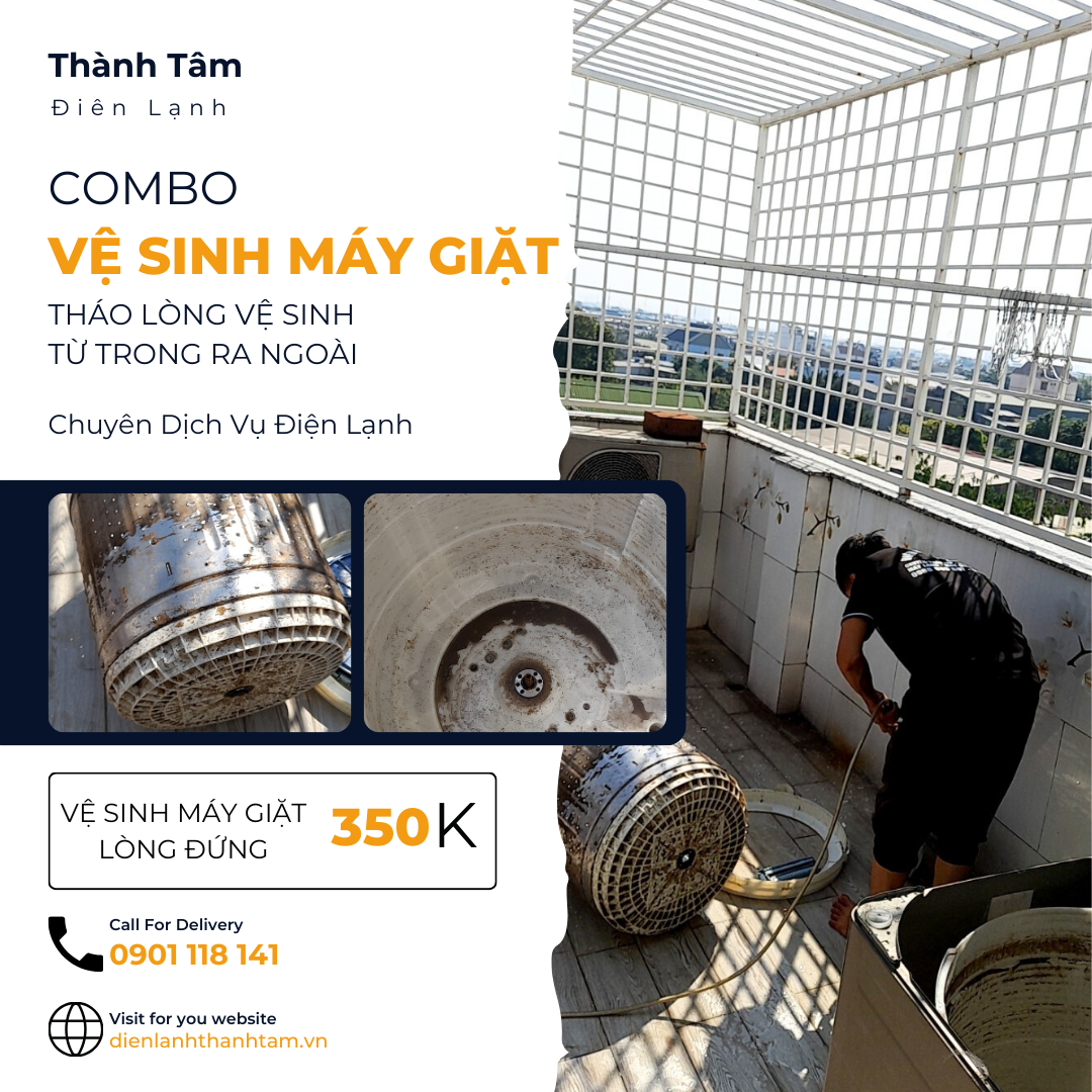 Vệ Sinh Máy Giặt Lòng Đứng Tại Tân Bình Nhanh Chóng - 0901118141